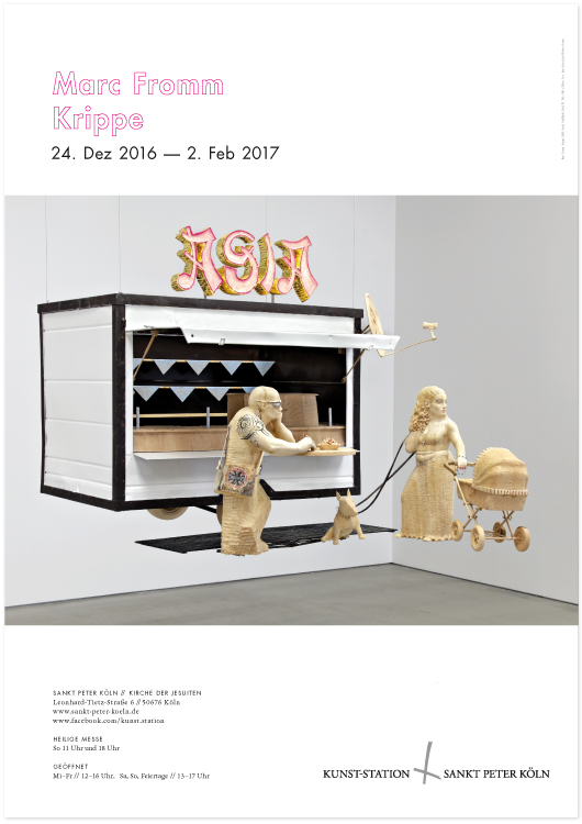 Marc Fromm: Krippe, 2009. Linde, Stahlblech, Gold, Öl. 120 x 100 x 220cm. Sammlung Würth, Inv. 16161. Foto : Hans-Georg Gaul © Marc Fromm